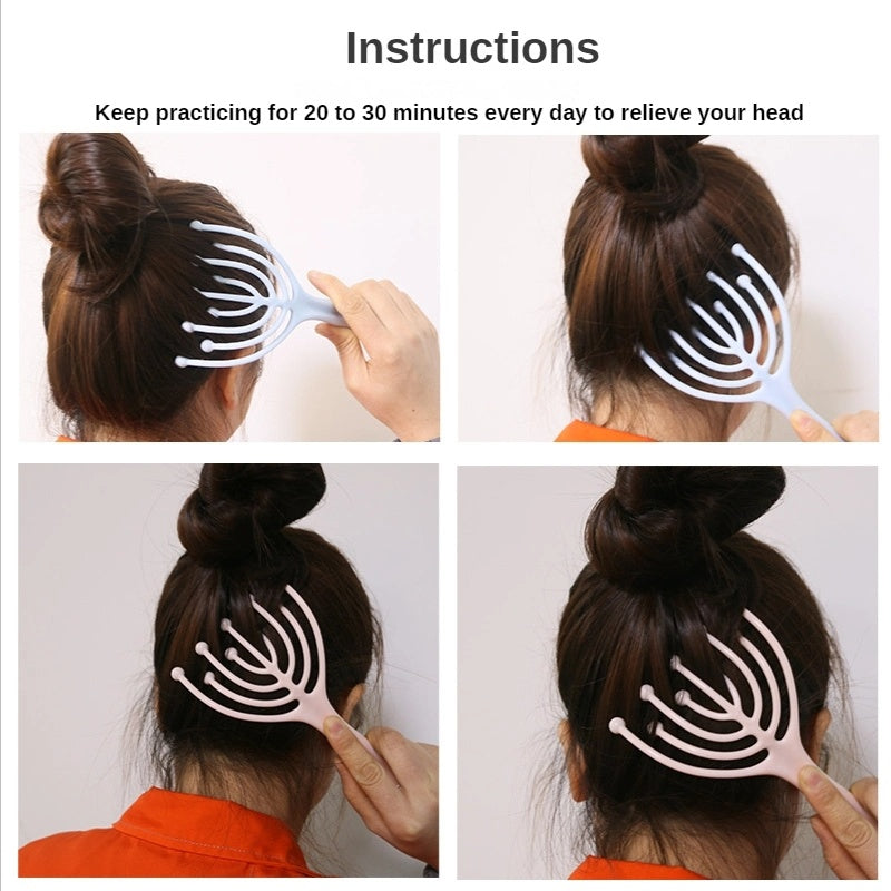 Head Massager with 9 Claws for Deep Stress Relaxation and Hair Care