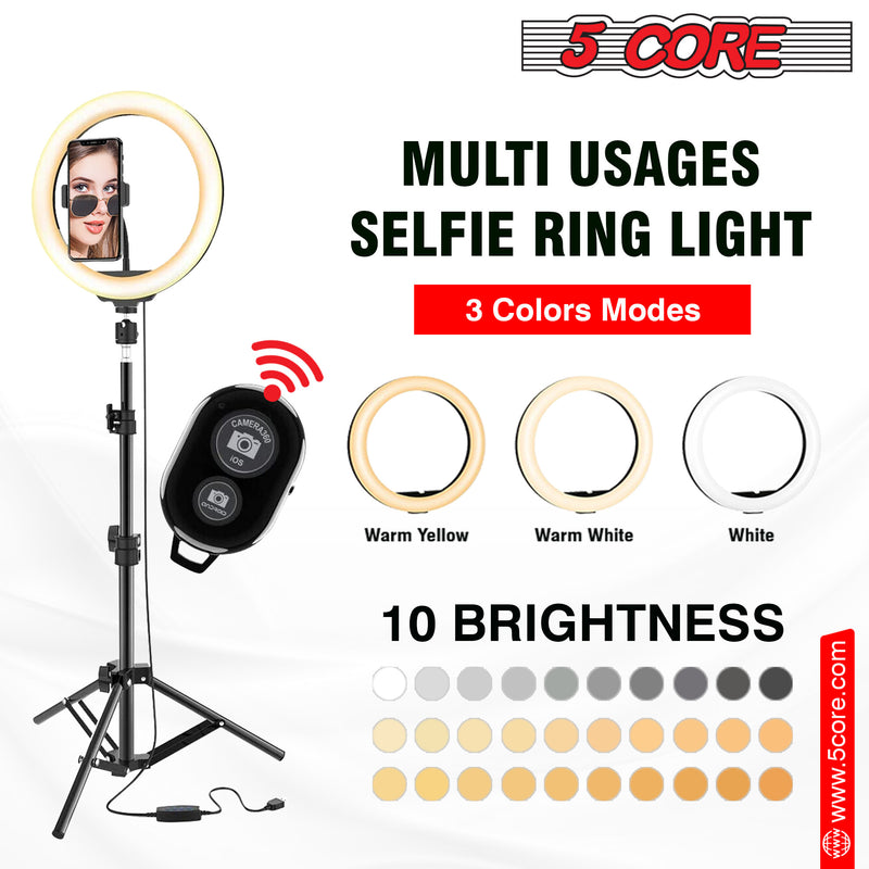 10\" LED TIK Tok Ring Light with Tripod Stand Phone Holder Ringlight Stand