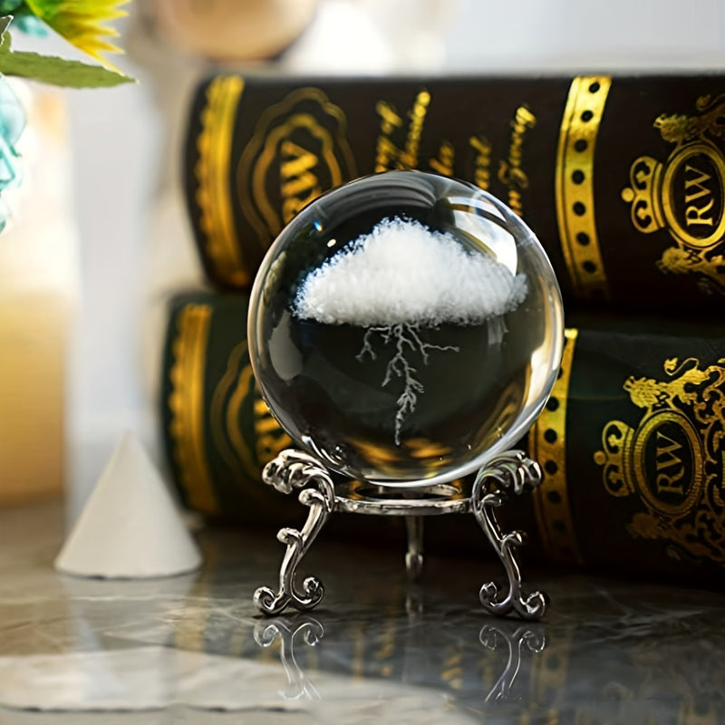 Thunder Cloud Round Holiday Gift Desktop Home Creative Crystal Ball