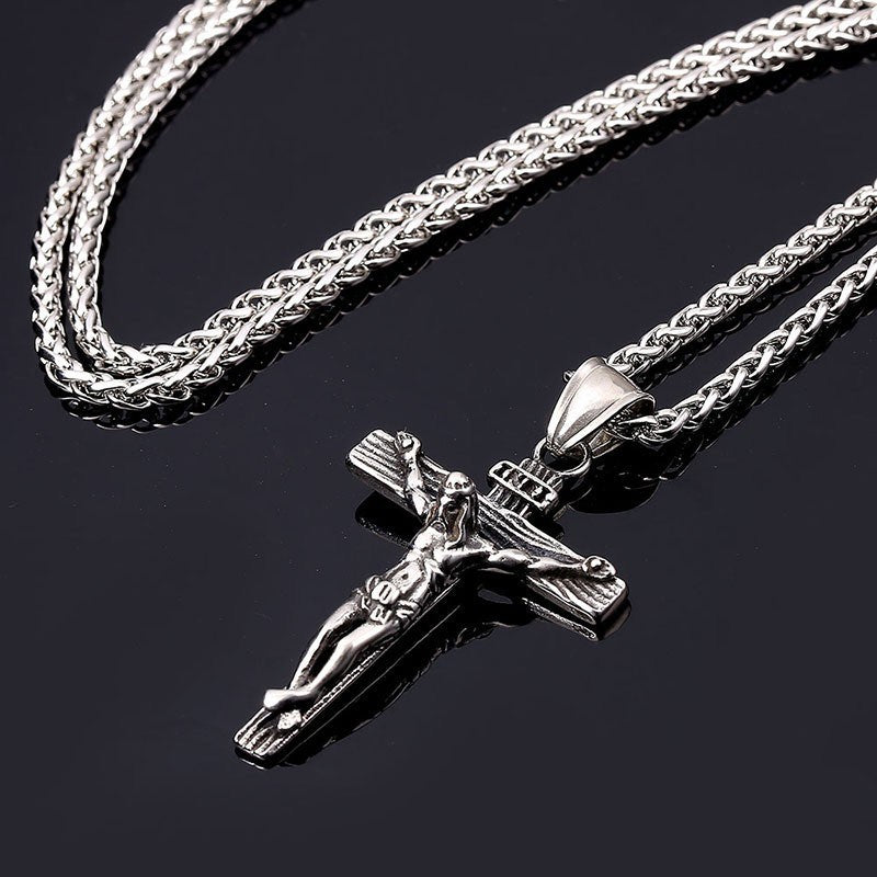 Jesus Cross Necklace Cross Jewelry Gold Plated Pendant Classic Necklaces