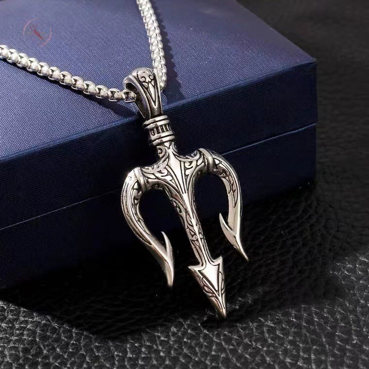 Trident Titanium Steel Necklace