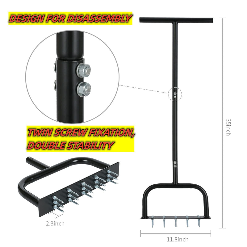 Lawn Aerator Manual Metal Spike Grass Aeration