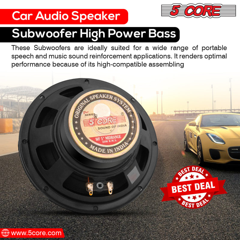 Mid Range Speaker System for Car Black Pro Series 200W Speakers