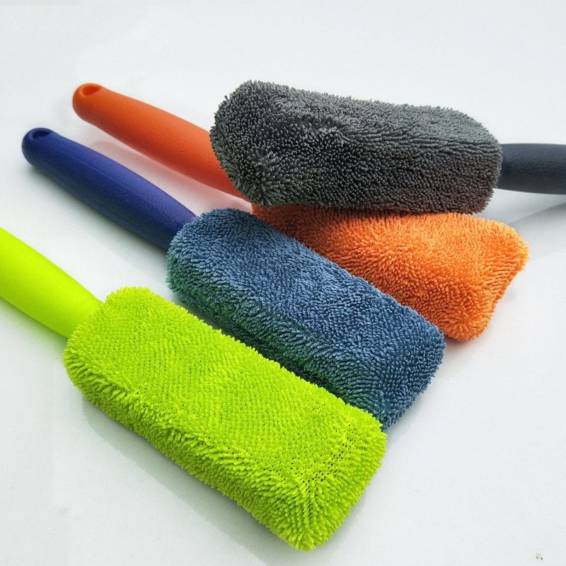 Car Wash Brush Plastic Handle Wheel Cleaning Tool