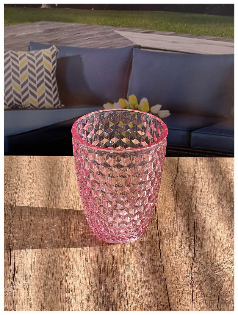 Diamond Cut Acrylic Free Cocktail Glasses Drinkware Set