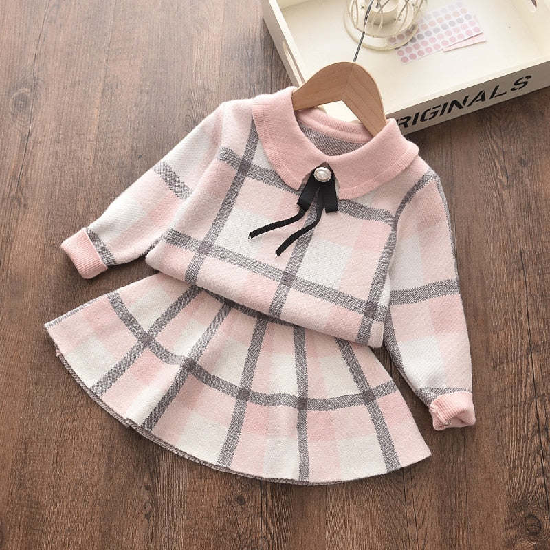 Children Dress Bow Doll Collar Clothes Coat Sweater