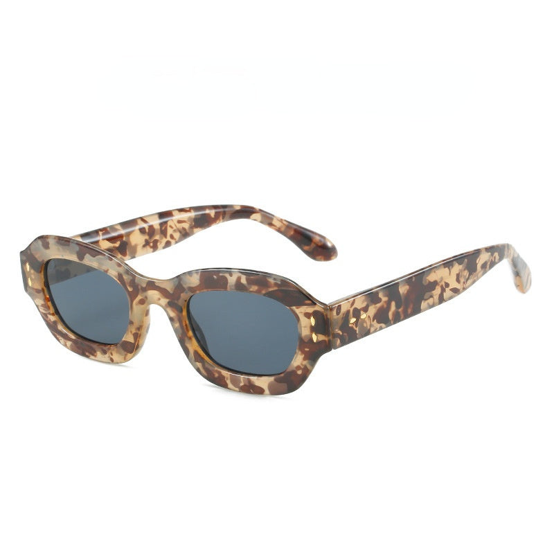 Polygonal Fashion Sun Glasses Retro Small Frame  Sunglass