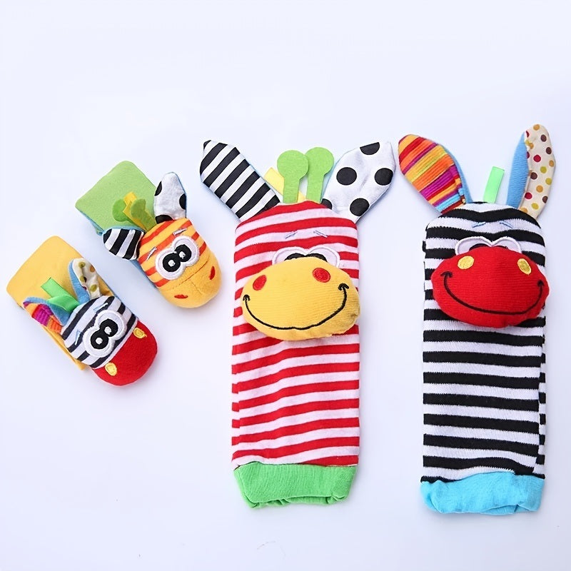 Infant Todder Cute Stuffed Animals Baby Rattle Socks