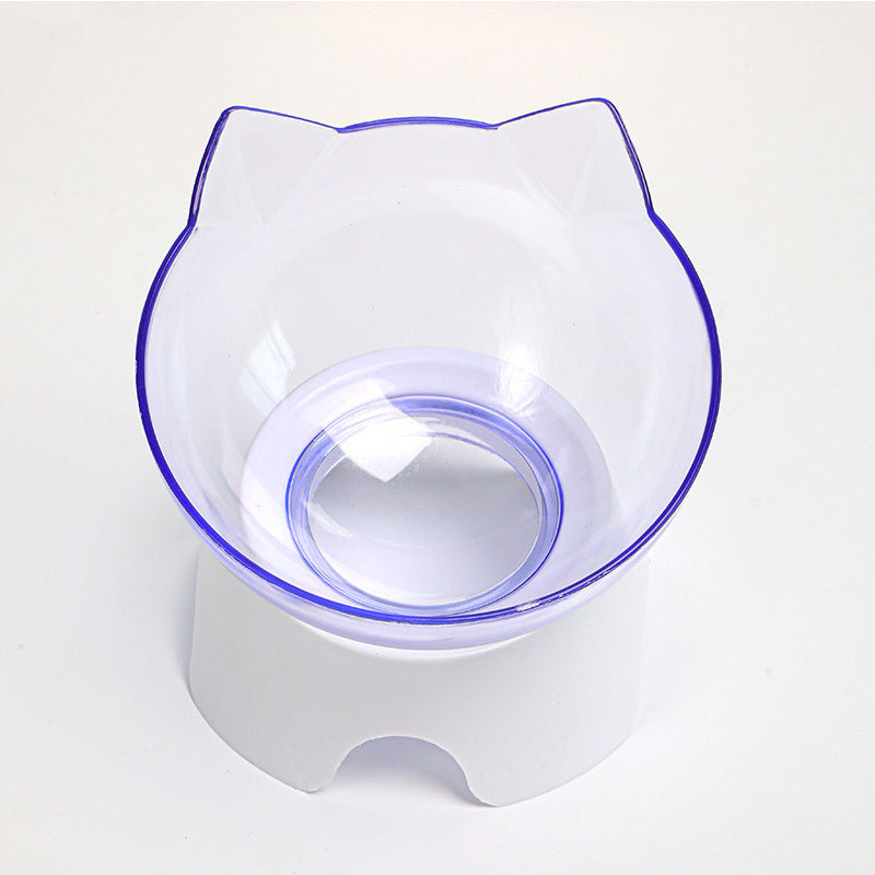 Pet Cat Ear Shape Feeding Neck Protection Bowl