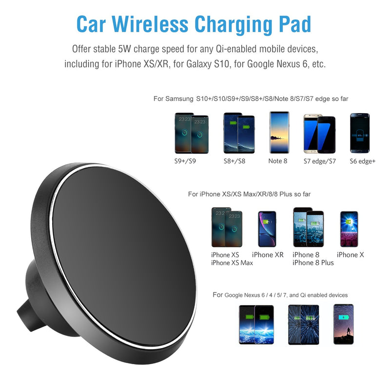 Wireless Magnetic Car Phone Charger 5W Charging Pad