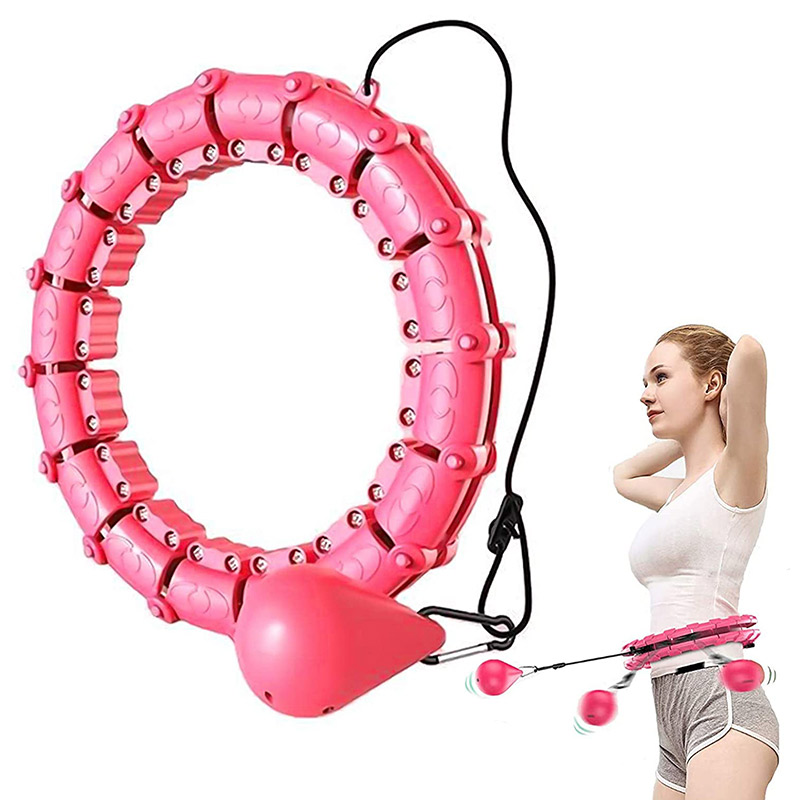 Weighted Fitness Hoops For Weight Loss Equipment Infinity Hoop Plus Size Detachable 24 Knots Abdomen Fitness