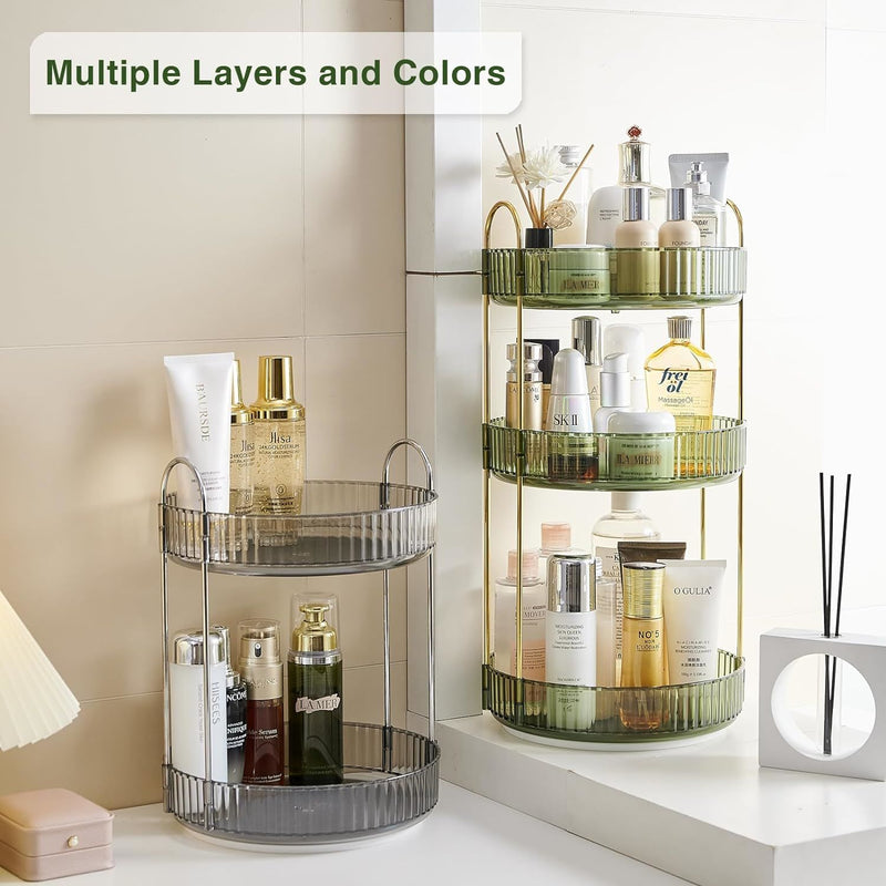 Rotating Makeup Organizer Acrylic Perfume Organizer Clear Skincare