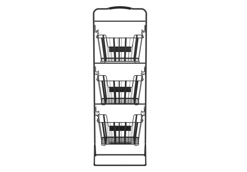 Tier Metal Wire Storage Basket Stand with Removable Baskets