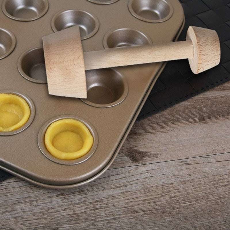 Pusher Double Side Tart Tamper Pastry Pusher Wooden Egg