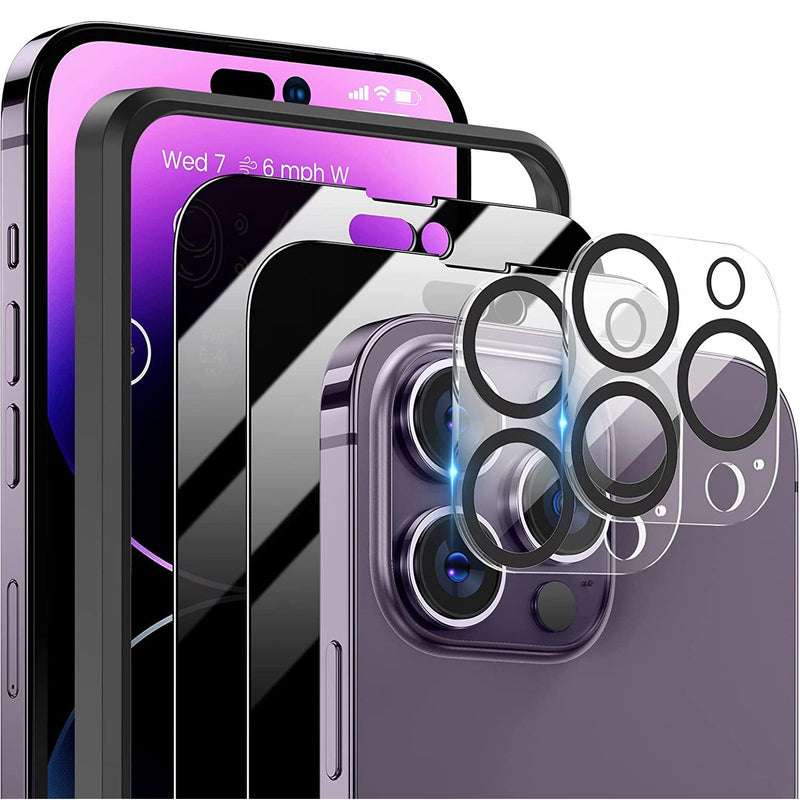 2Pcs Camera Lens Tempered Glass Screen Protector