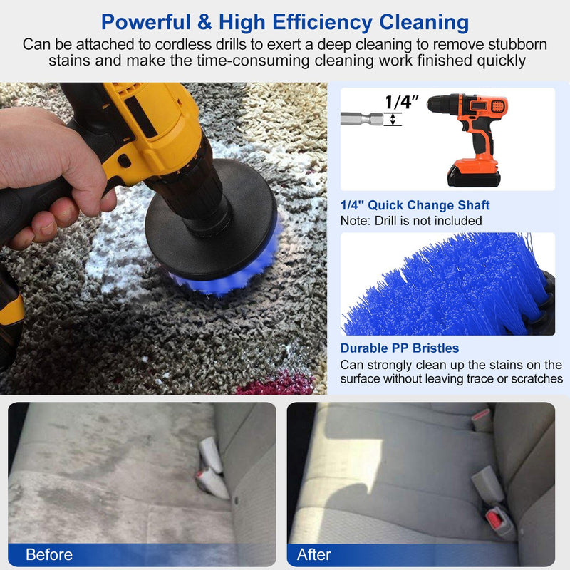 Power Scrubber Car Carpet Wall Tile Tub Cleaner Combo