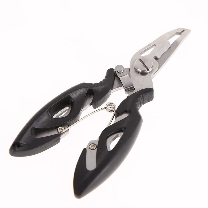 Outdoor Curved Mouth Fishing Pliers Hook Scissors Stainless Steel Lure