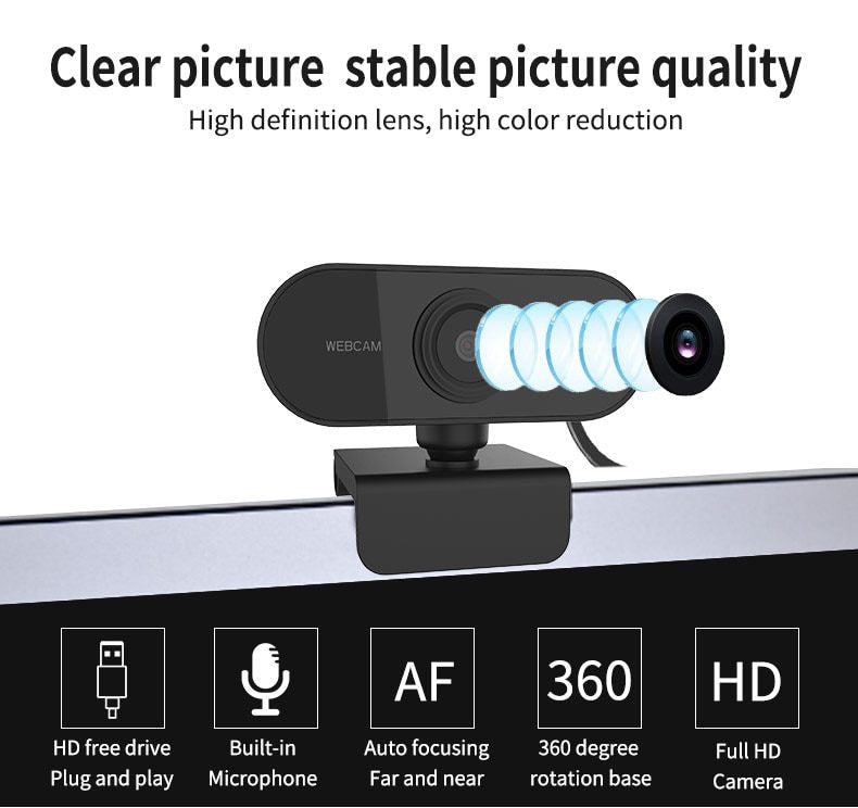 Webcam 1080P Full HD Web Camera