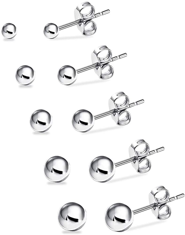 Hypoallergenic Studs Surgical Stainless Steel Earrings