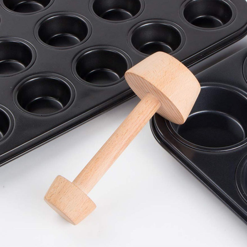 Pusher Double Side Tart Tamper Pastry Pusher Wooden Egg