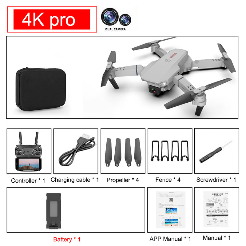 E88 Pro Drone 4k HD Dual Camera