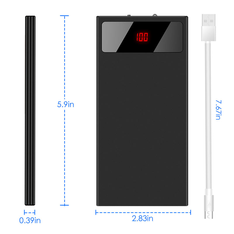 20000mAh Power Bank Ultra Thin External Battery Phone Charger Dual USB Ports