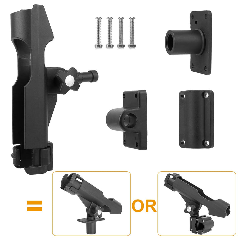 360° Rotatable Kayak Side Rail Mount Folding Rod Holder