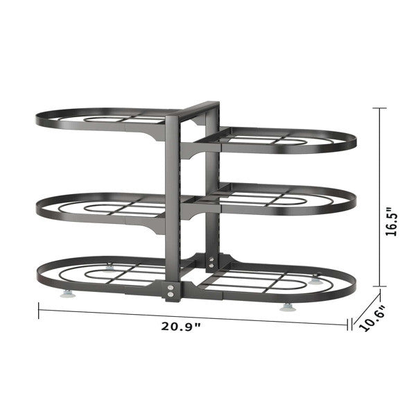 Lid Organizer Rack Holder, Adjustable Pot Organizer Rack