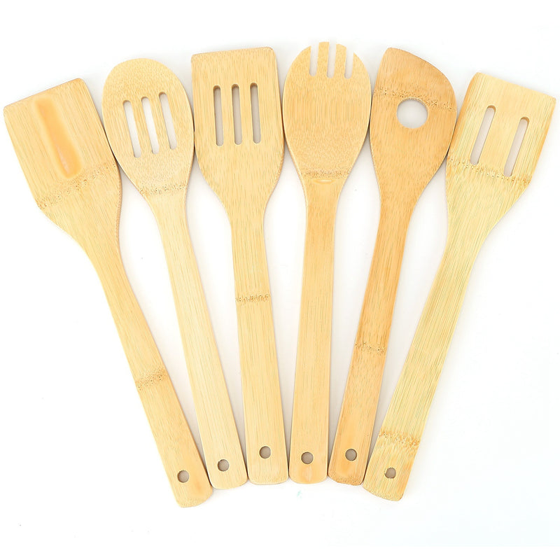 Bamboo Wooden Spoons Spatula Kitchen Cooking Tools