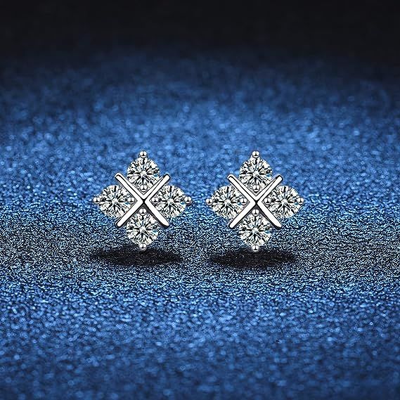 925 Sterling Silver 0.4ct Moissanite Stud Earrings