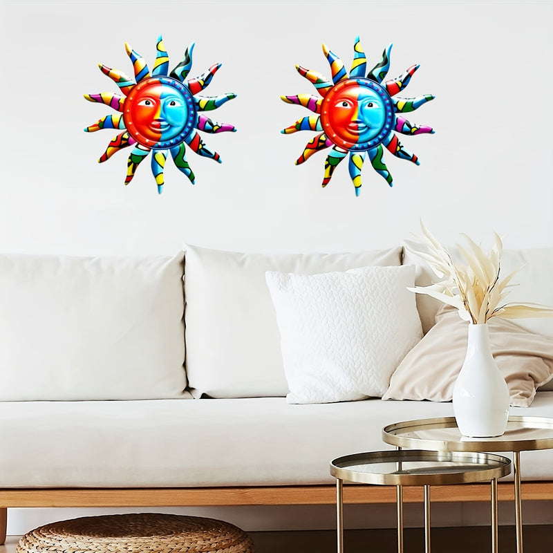 Metal Wall Art Decorative Pendant Creative Metal Sun Wall Decor