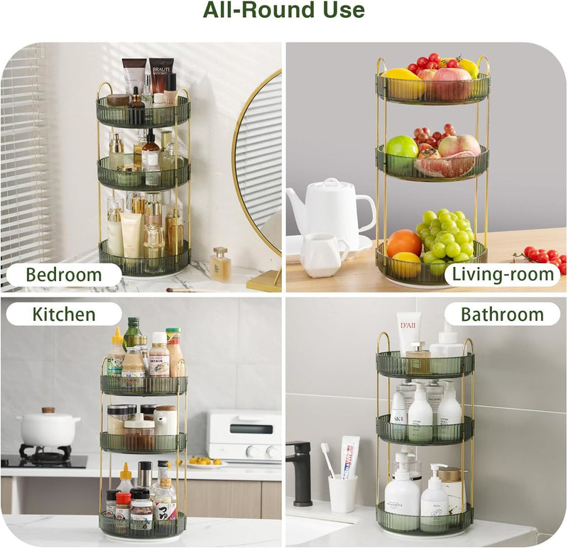 Rotating Makeup Organizer Acrylic Perfume Organizer Clear Skincare