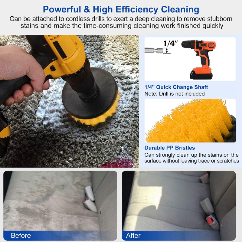 Power Scrubber Car Carpet Wall Tile Tub Cleaner Combo