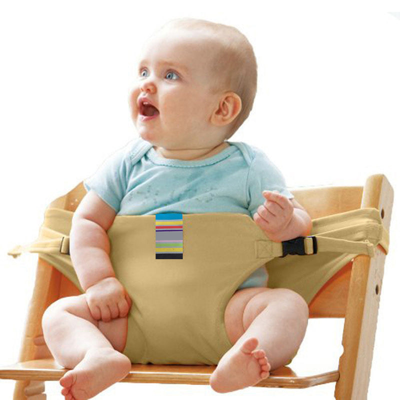 Portable Baby Chair Safety Cloth Harness Feeding Highchair