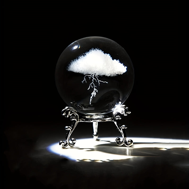 Thunder Cloud Round Holiday Gift Desktop Home Creative Crystal Ball