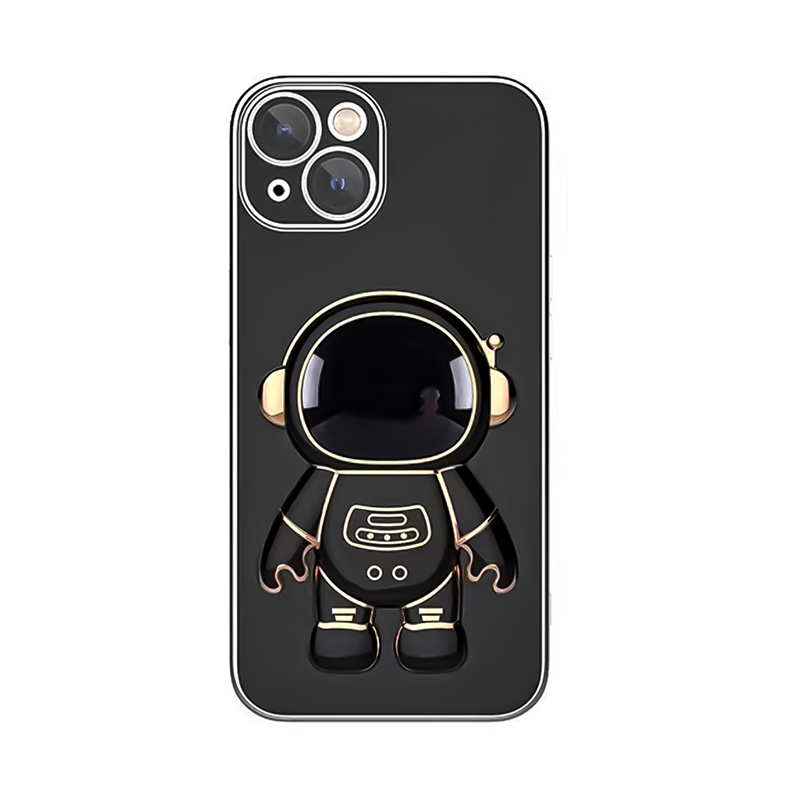 6D Plating Case Cover With Stand Astronaut Phone Case