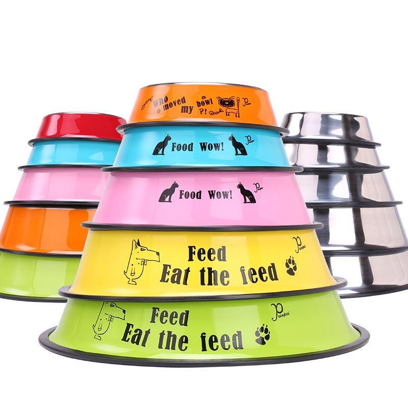 Pet Feeding Stainless Steel Non-slip Dog Bowl