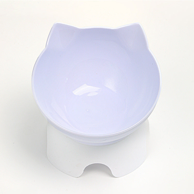 Pet Cat Ear Shape Feeding Neck Protection Bowl