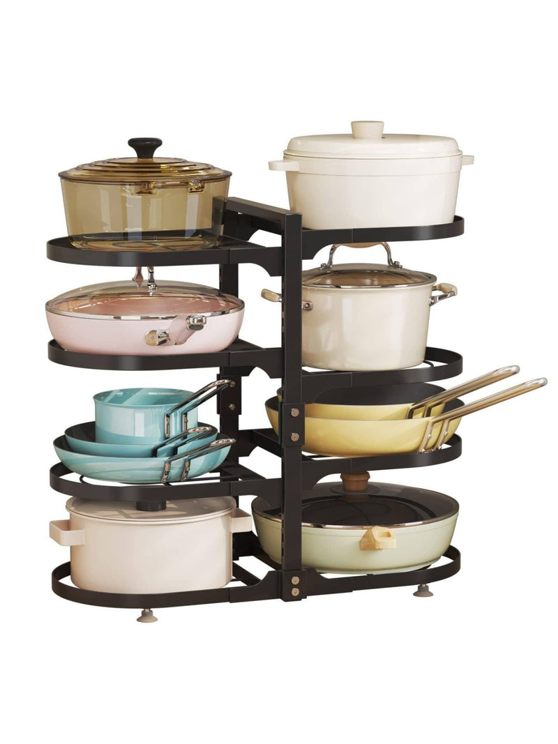 8 Tier Pots and Pans Lid Organizer Rack Holder