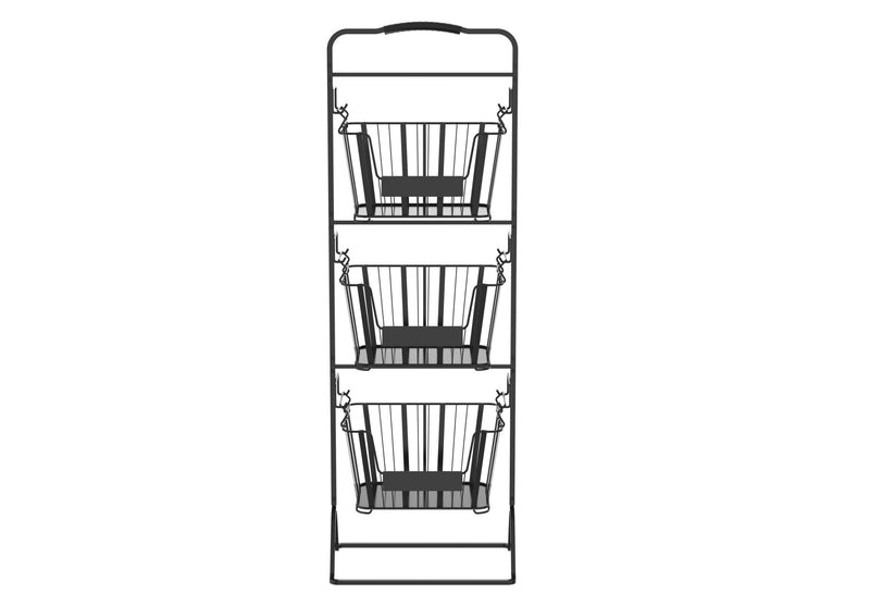 Tier Metal Wire Storage Basket Stand with Removable Baskets