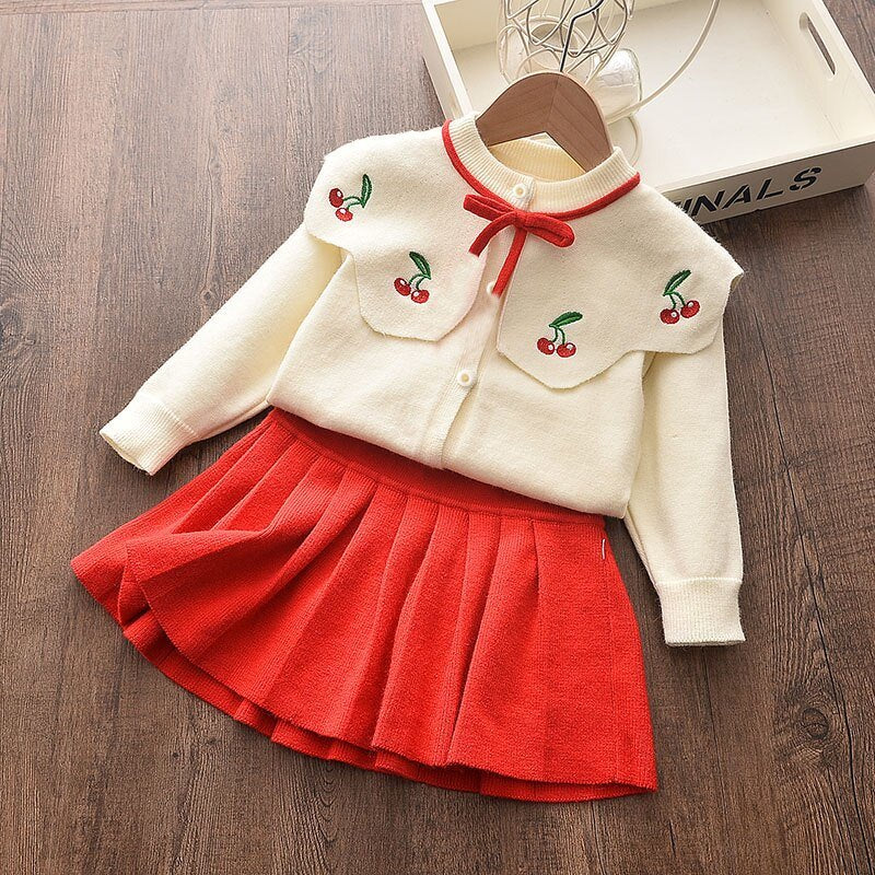 Children Dress Bow Doll Collar Clothes Coat Sweater