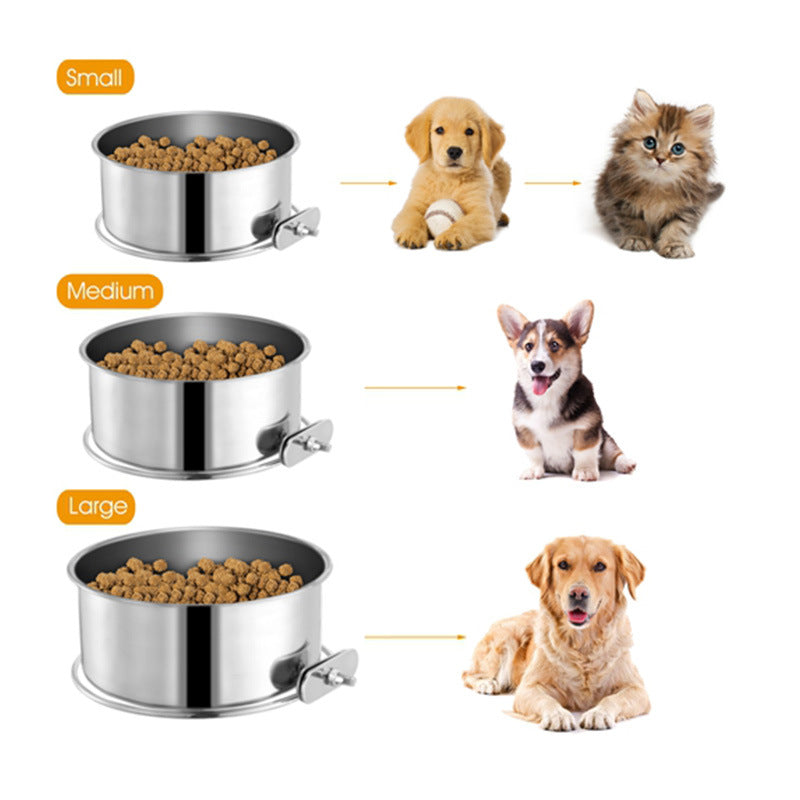 Hanging Detachable Pet Cage Food Water Bowl