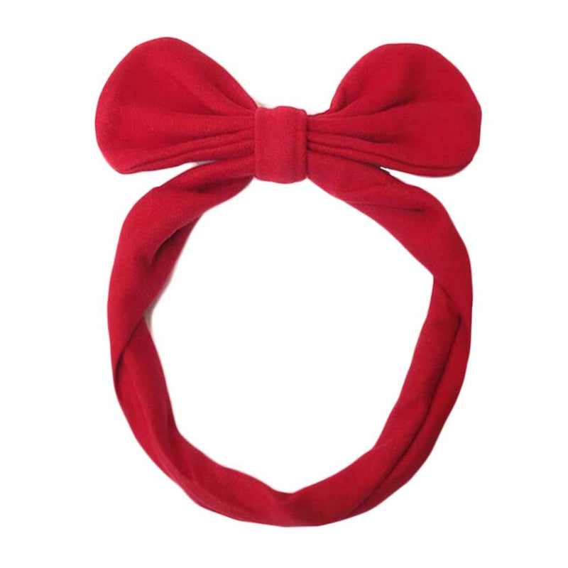 Bow Newborn Red Cotton Headband