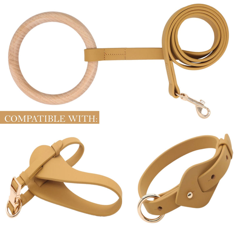 Boutique Series Beechwood and Leather Designer Dog Leash