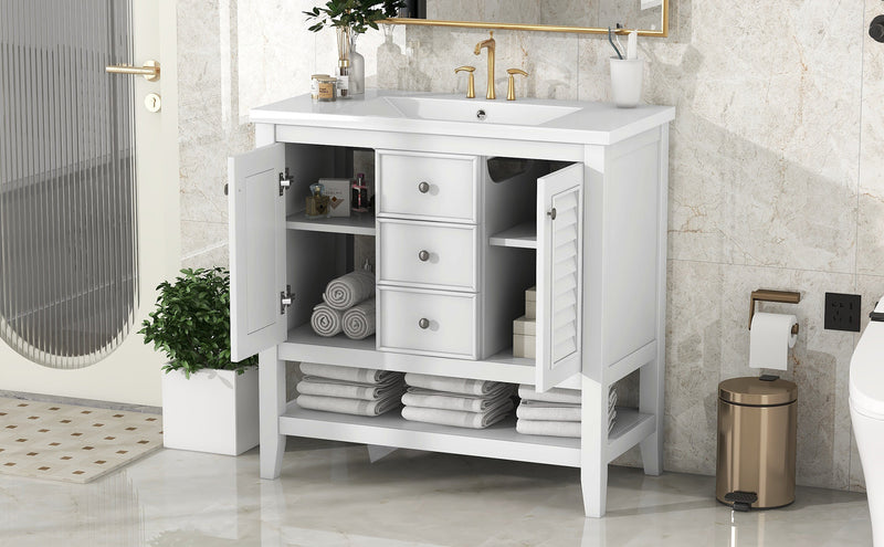 Bathroom Vanity with Ceramic Basin