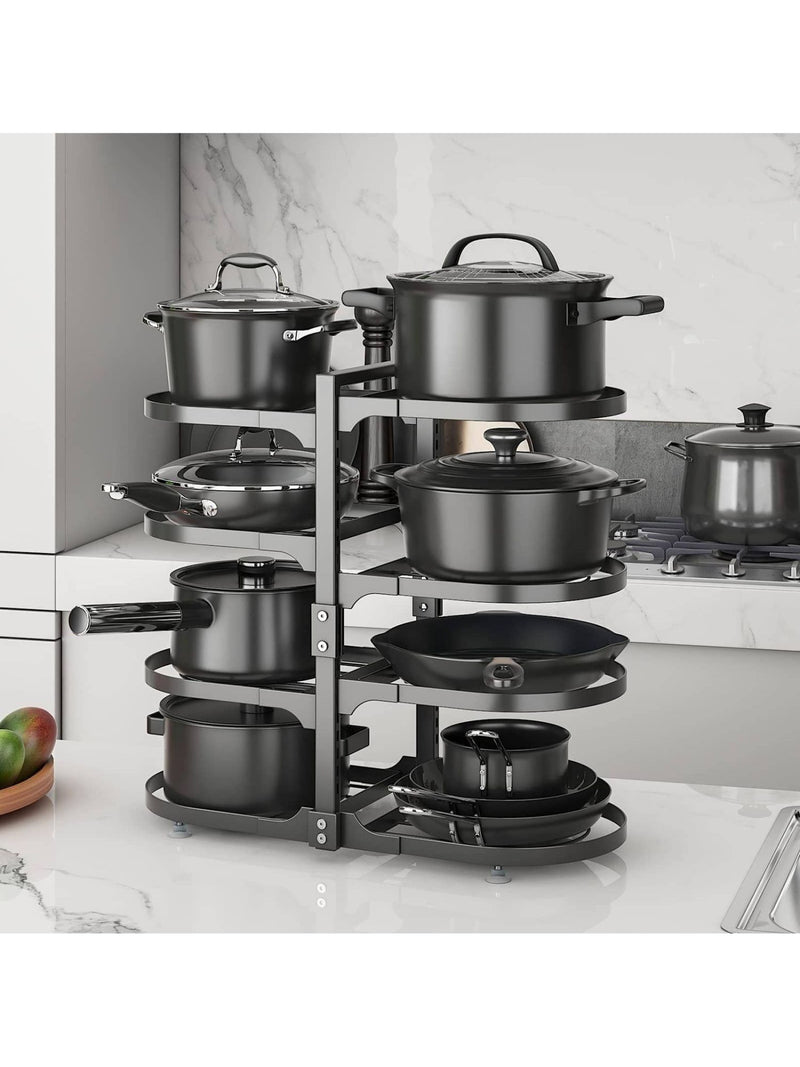 8 Tier Pots and Pans Lid Organizer Rack Holder