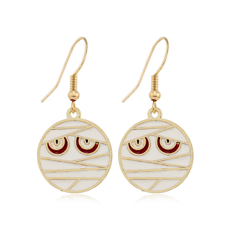 Creative Mummy Ghost Halloween Earrings