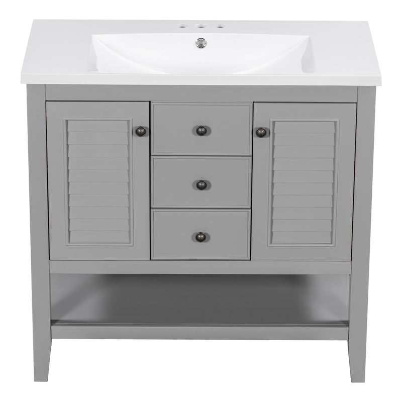 Bathroom Vanity with Ceramic Basin