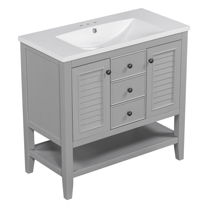 Bathroom Vanity with Ceramic Basin