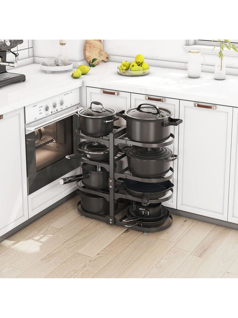 8 Tier Pots and Pans Lid Organizer Rack Holder